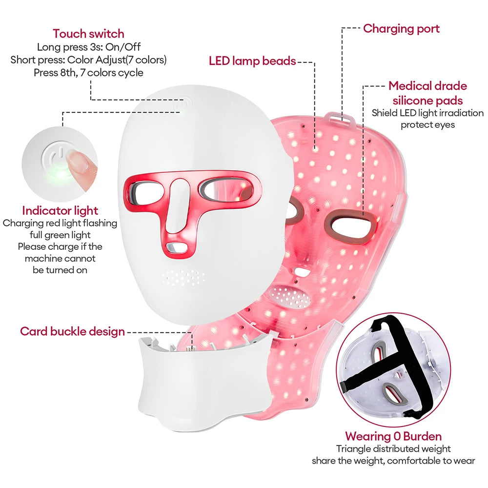 Discover advanced LED light therapy with this 7 colour LED face mask, trending in the UK for treating acne, reducing wrinkles and improving skin tone. Designed with medical-grade silicone and multiple light modes, it delivers safe, effective and visible skin results at home.