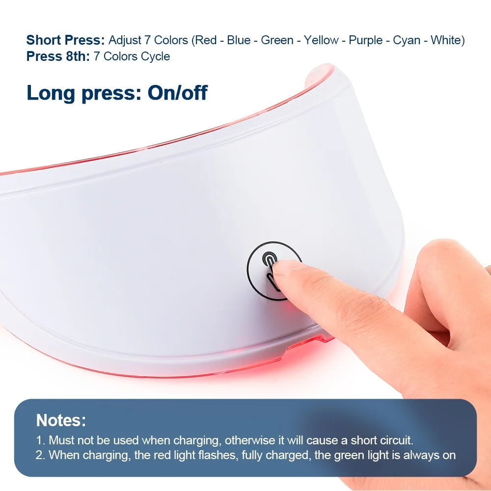 Enhance your skincare routine with this LED neck mask, featuring 7 colour light therapy and trending in the UK for anti-ageing results. Designed to firm sagging skin, reduce wrinkles and improve elasticity, it delivers safe, effective and visible skin rejuvenation from the comfort of your home.