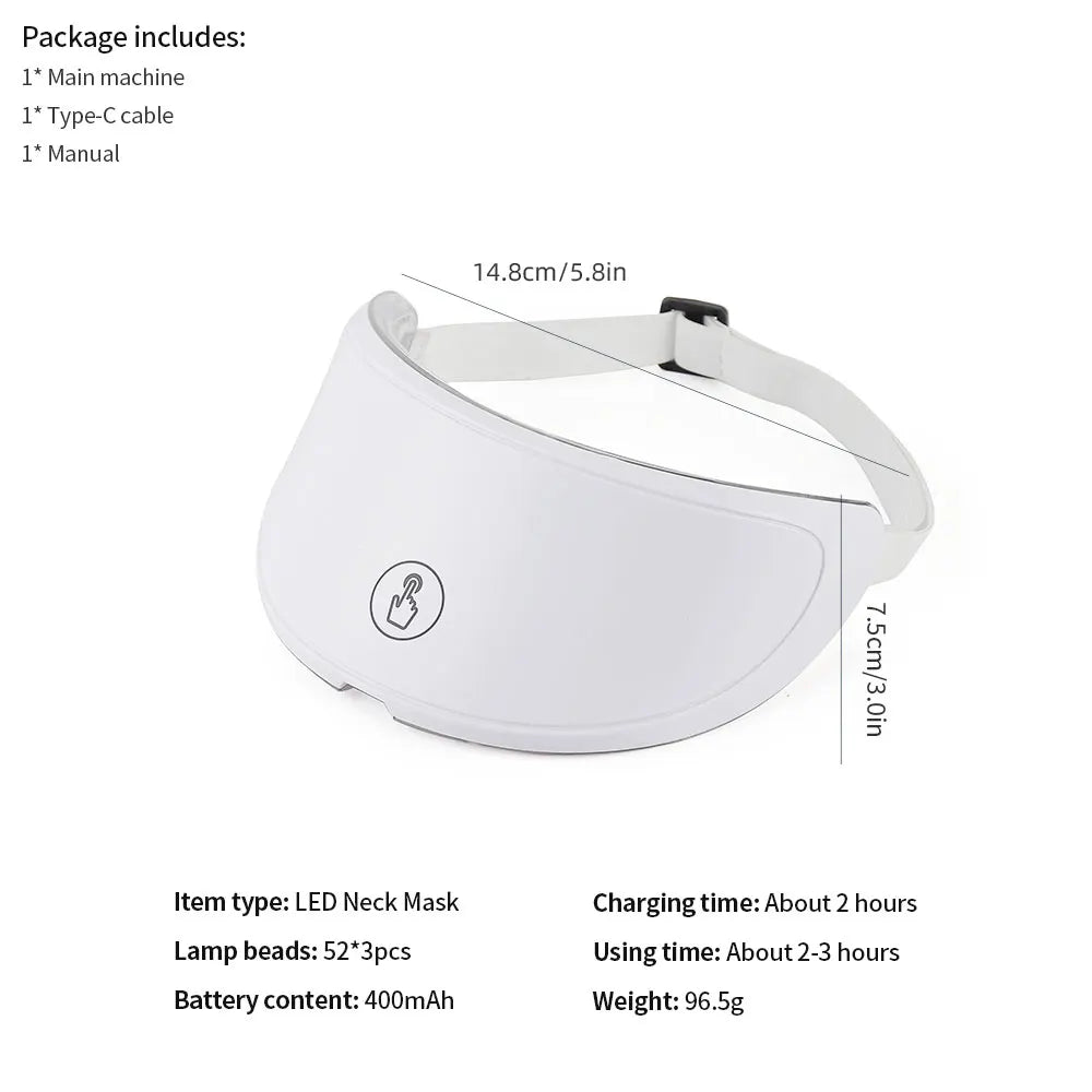 Target neck wrinkles and sagging skin with this LED neck mask, trending in the UK for anti-ageing light therapy at home. Designed to firm, smooth and rejuvenate the neck area, it helps improve skin elasticity and reduce fine lines for a more youthful, lifted appearance.