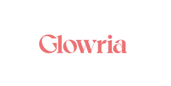 Glowria beauty brand logo for skincare and glowing skin products UK
