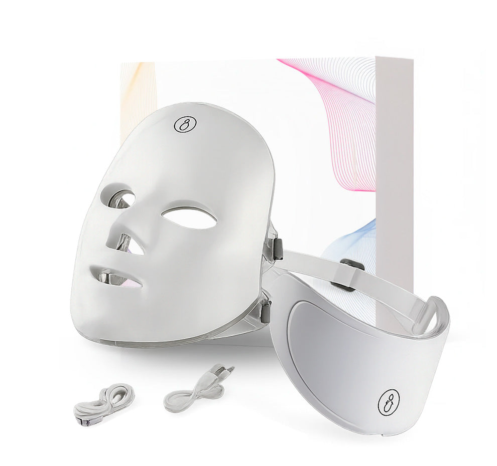 LED face mask skincare device set for anti ageing and skin rejuvenation at home UK