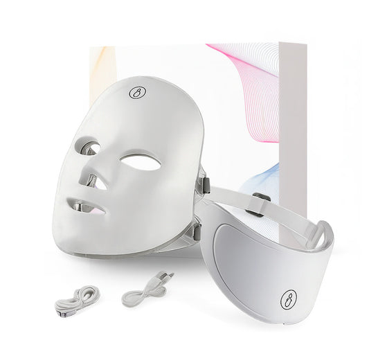 LED face mask skincare device set for anti ageing and skin rejuvenation at home UK